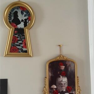 Alice in wonderland vintage Keyhole Wall Art